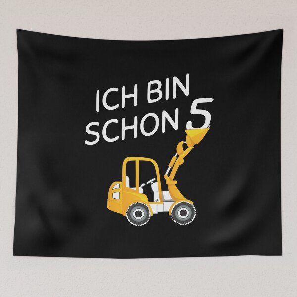 Item preview, Children 5th birthday excavator 5 years construction site designed and sold by 1681830934131.