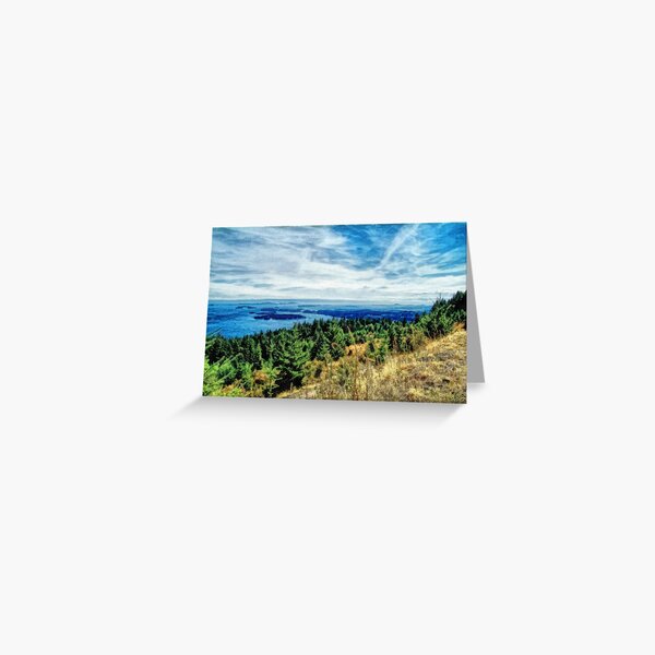 Gulf Island View (painted) Greeting Card