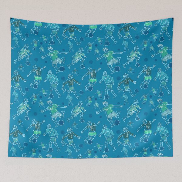 Artikelvorschau, Fußballeraktion - Blau entworfen und verkauft von ElliePDesigns.