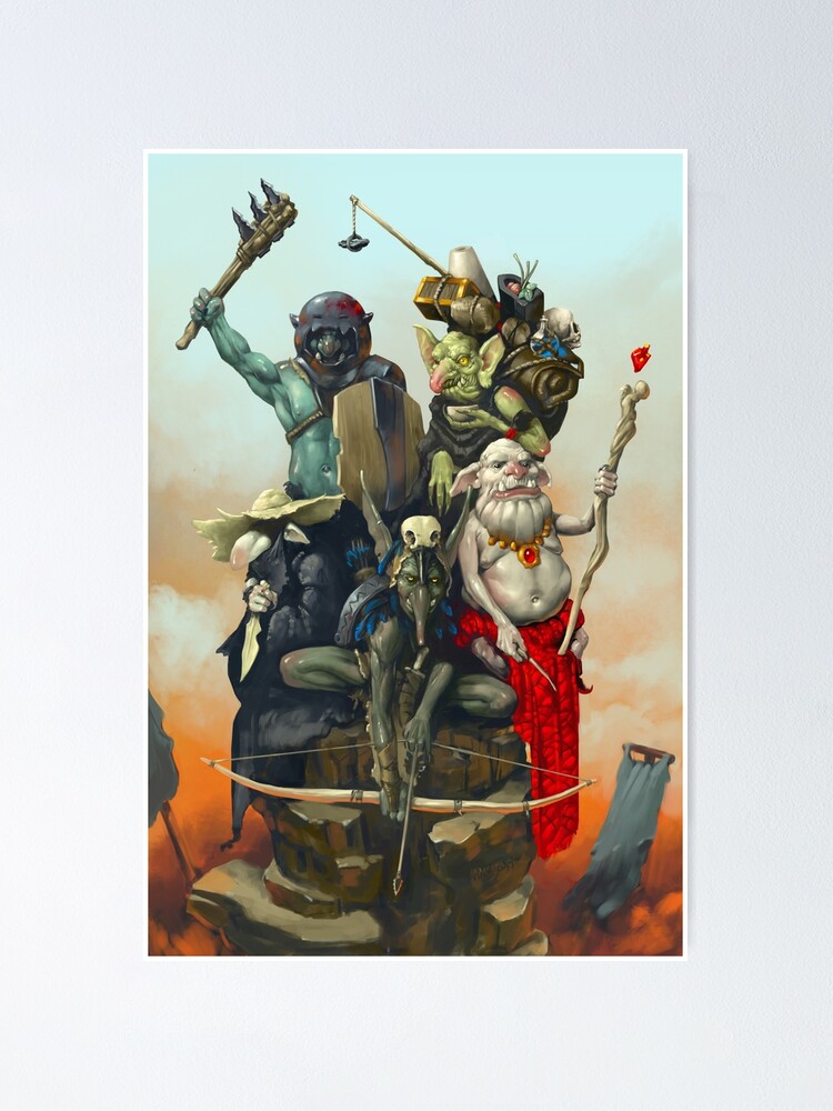 Alternate view of Goblin Adventuring Party | Digital Illustration Poster