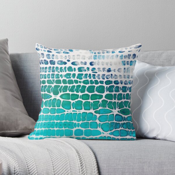 Chameleon Cells of the Deep Throw Pillow