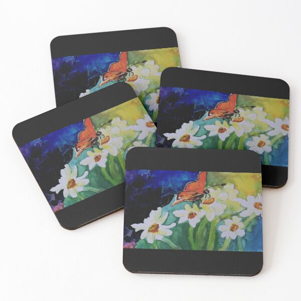 Item preview, Butterfly on flowers designed and sold by Kunterbuntes.