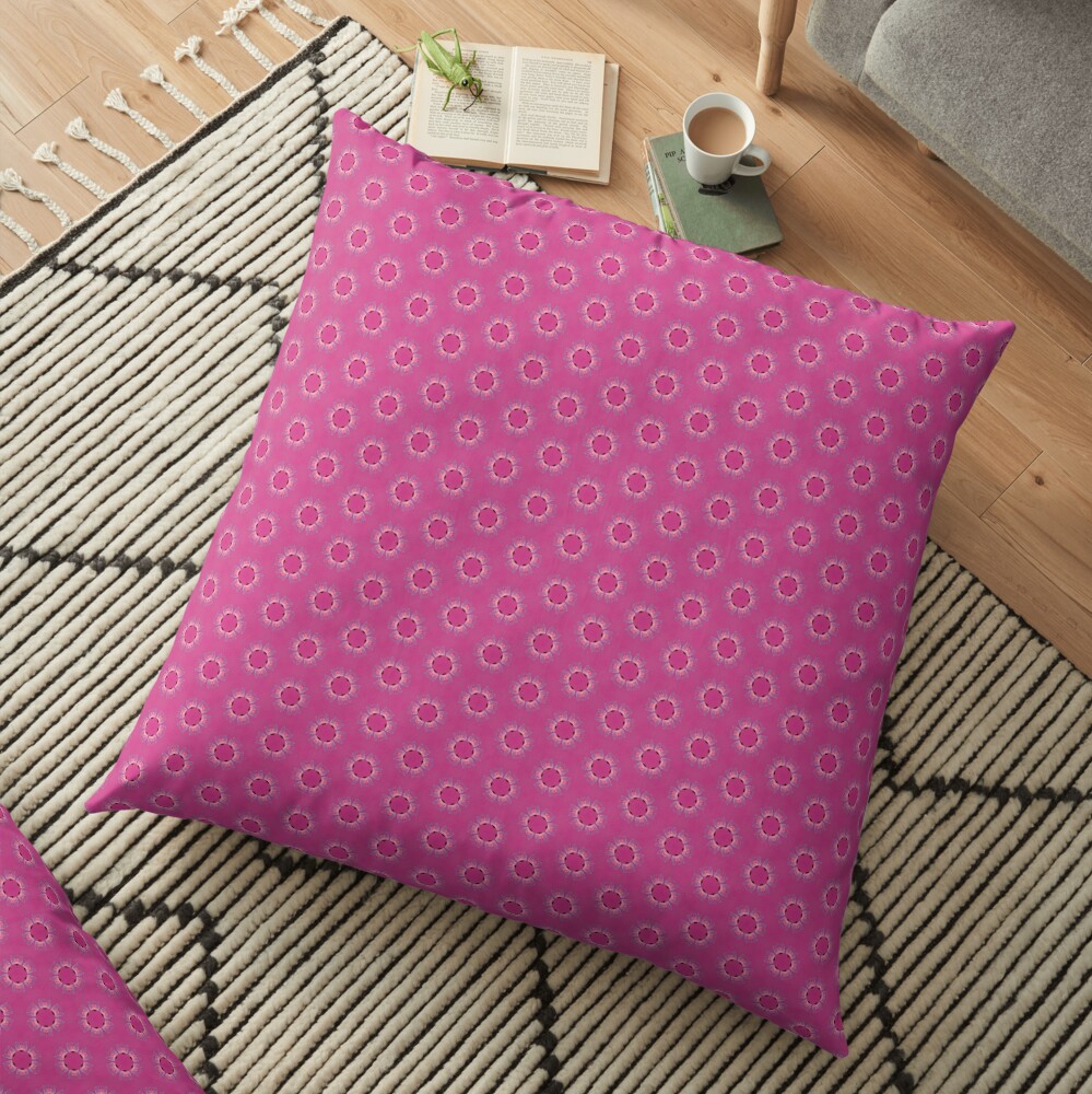 Pink Pyrite Pattern Design Floor Pillow