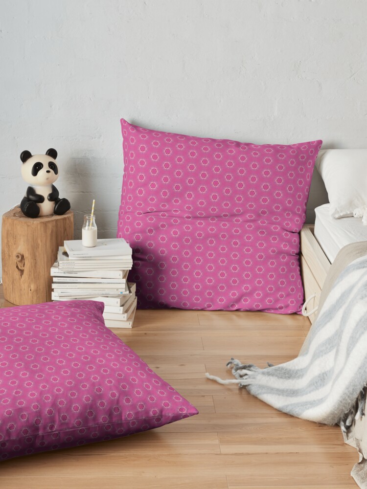 Alternate view of Pink Pyrite Pattern Design Floor Pillow