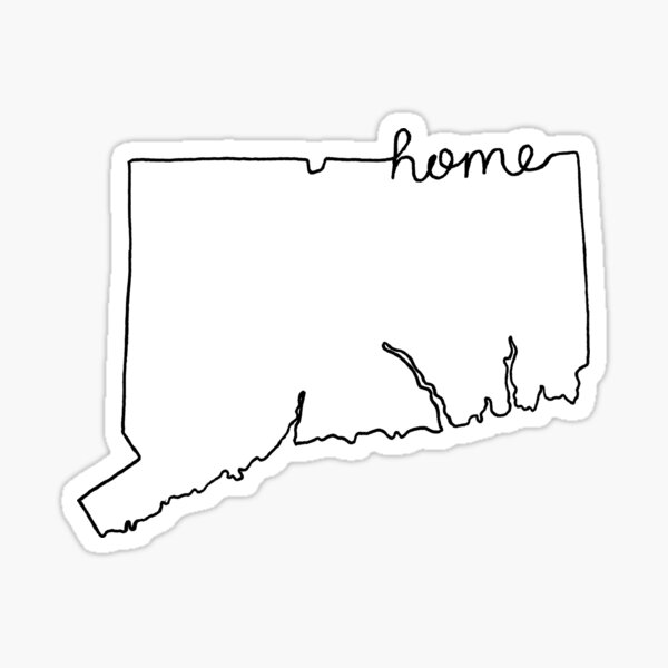 Connecticut Home State Outline Sticker