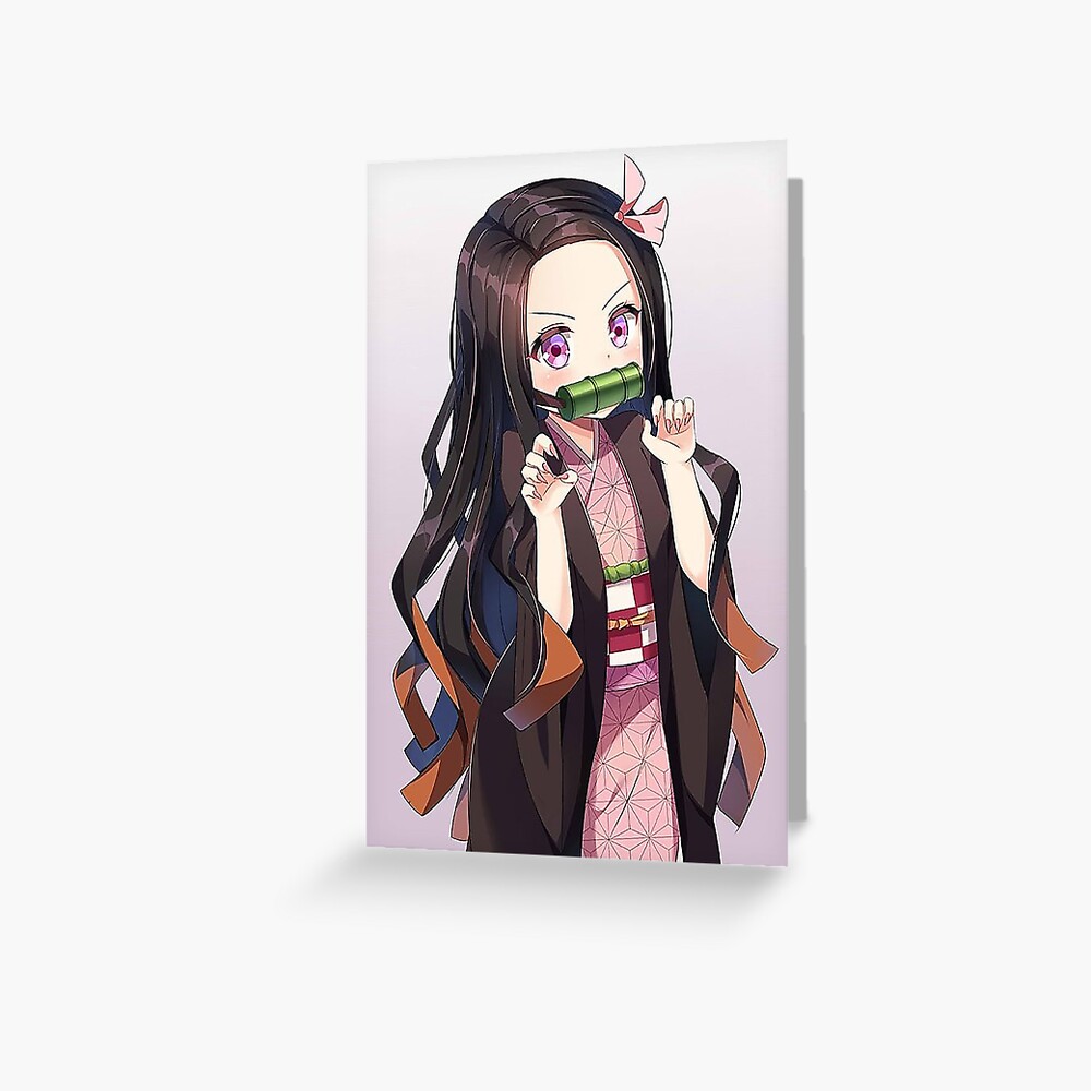 "Nezuko" Greeting Card by lilymeitravis | Redbubble