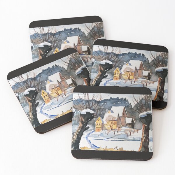 Item preview, Village in the snow designed and sold by Kunterbuntes.