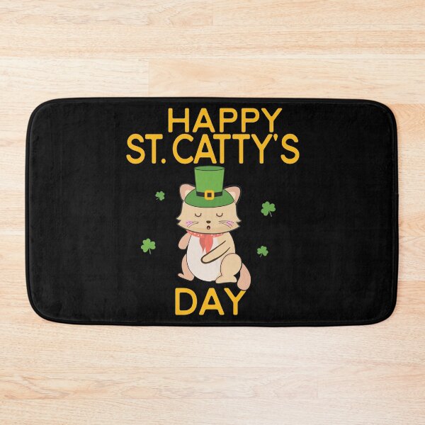 Item preview, Happy St Cattys Day Cute Irish Patricks Day Cat design designed and sold by tronictees.