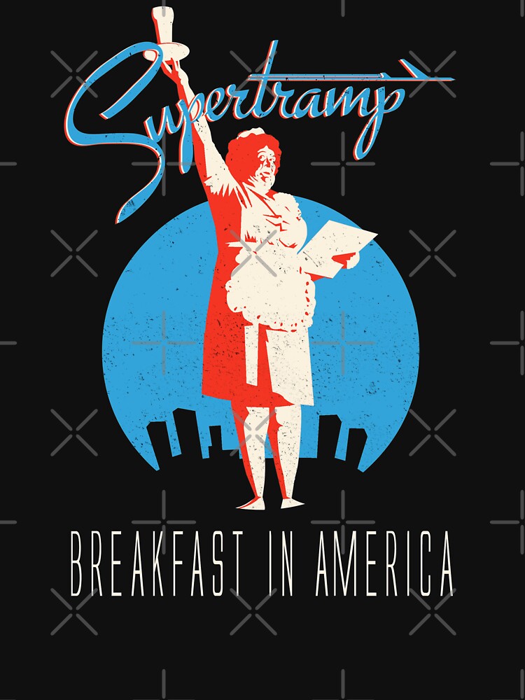 Supertramp Breakfast in America t-shirt / dark by retroprogtshirt