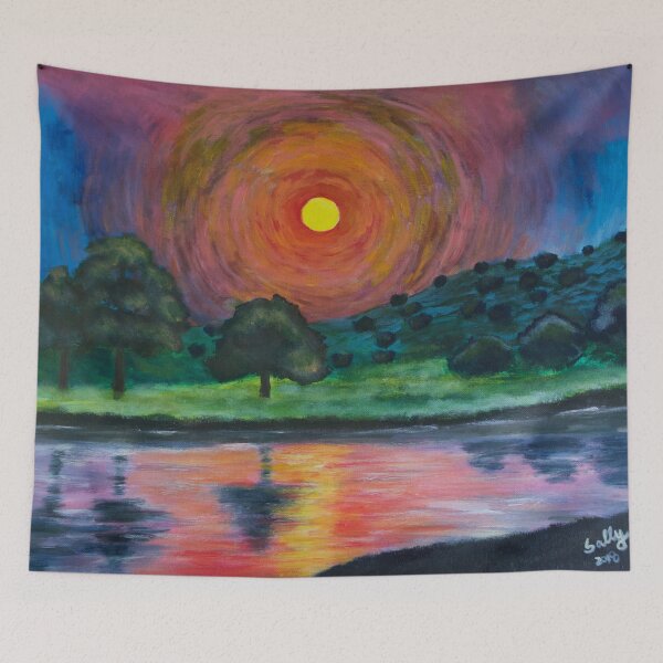 Item preview, Ultimate Sunset (acrylic painting) designed and sold by sillysallymoon.