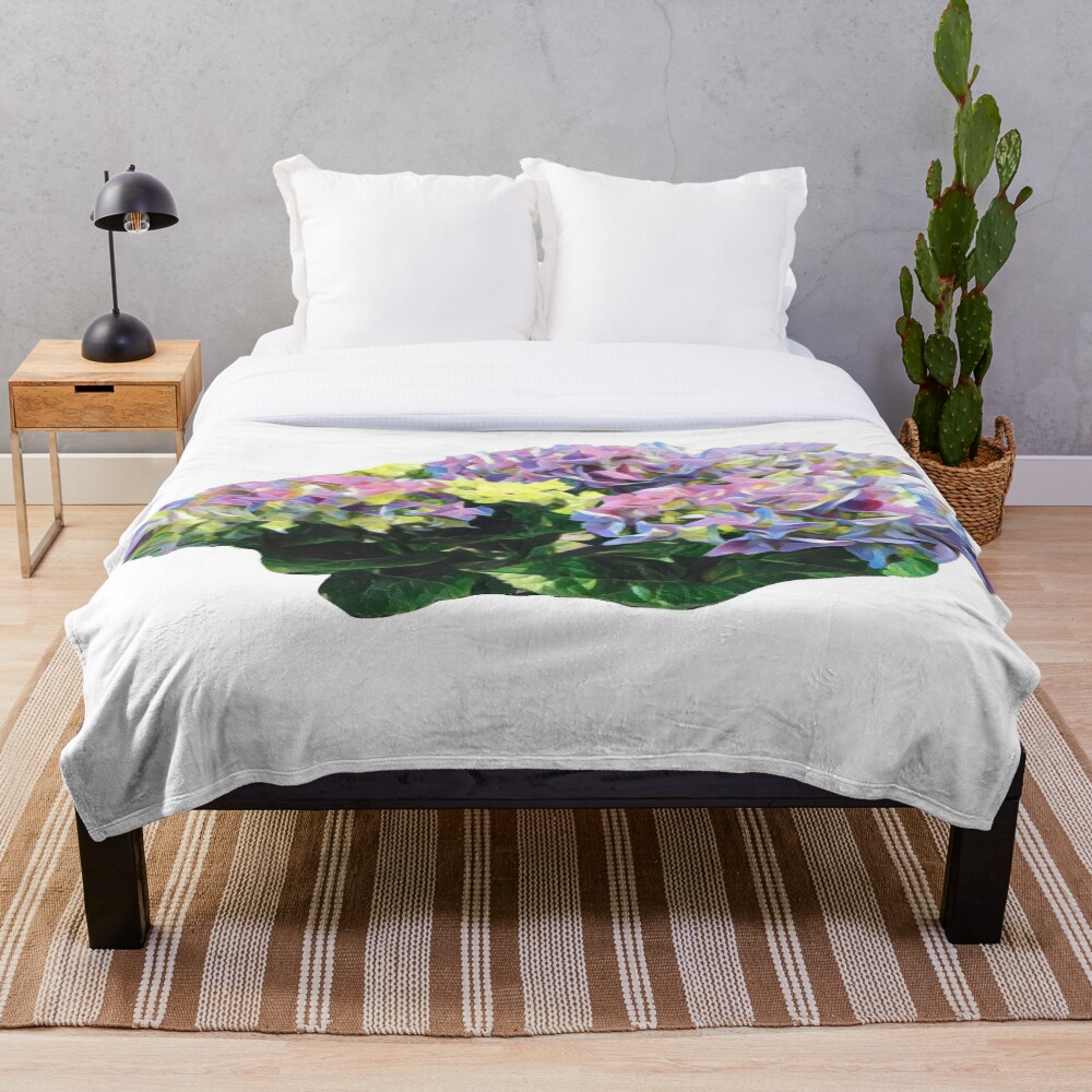Purple Hydrangea on a throw blanket