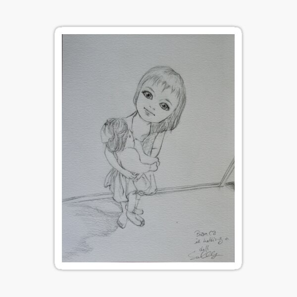 My Dolly (Pencil drawing) Sticker