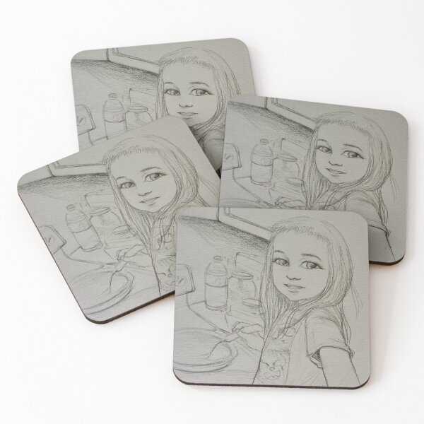 Item preview, Kitchen Helper (pencil drawing) designed and sold by sillysallymoon.
