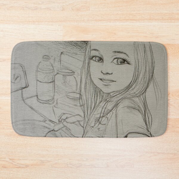 Item preview, Kitchen Helper (pencil drawing) designed and sold by sillysallymoon.