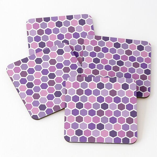 Item preview, Purple and Pink Hexagonal Honeycomb Pattern designed and sold by thesnowwhyte.