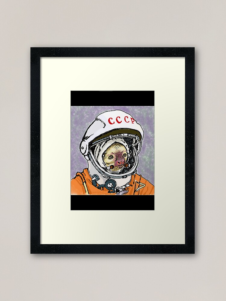Alternate view of Cosmonaut Sloth Framed Art Print