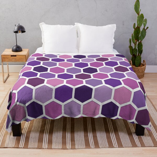Item preview, Purple and Pink Hexagonal Honeycomb Pattern designed and sold by thesnowwhyte.
