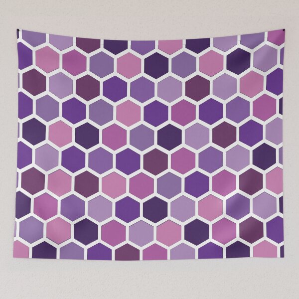 Item preview, Purple and Pink Hexagonal Honeycomb Pattern designed and sold by thesnowwhyte.