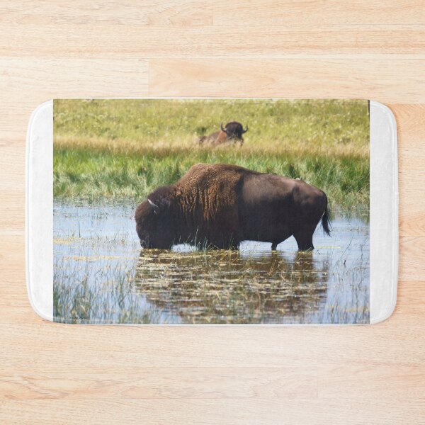 Item preview, Bison in a Shallow Lake, Not Quite Alone designed and sold by Vivar Photo.