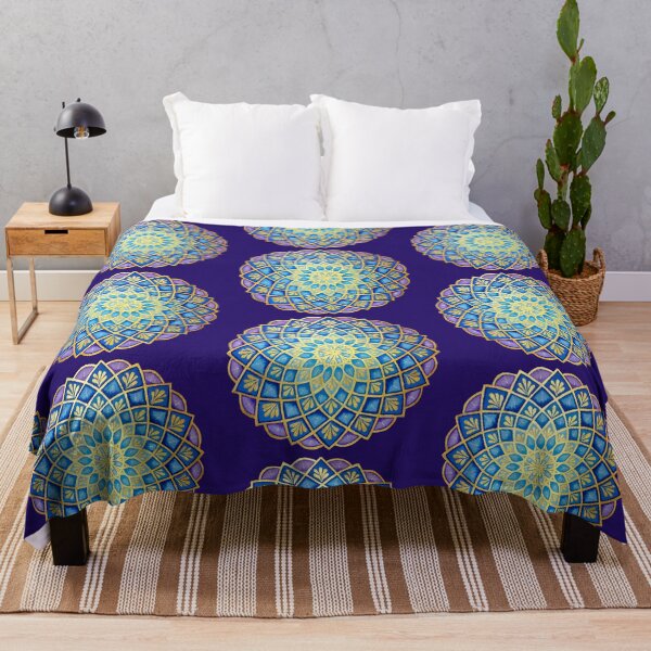Item preview, Blue Violet Golden Mandala designed and sold by Sunfreestar.