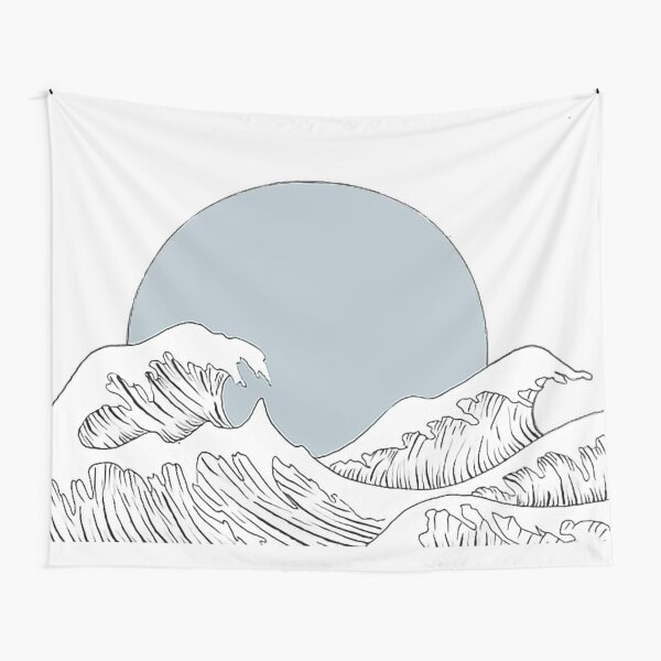 Waves Crash Down Tapestry