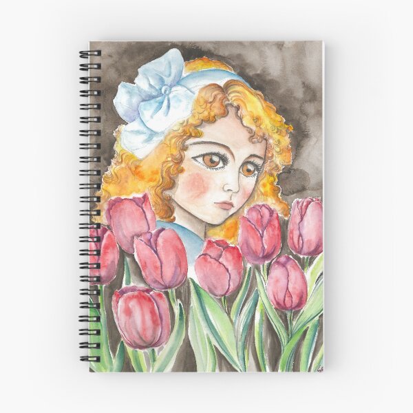 Item preview, Red Tulip Flower Girl (watercolor) designed and sold by sillysallymoon.