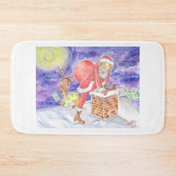 Item preview, Part Time Santa (watercolor) designed and sold by sillysallymoon.
