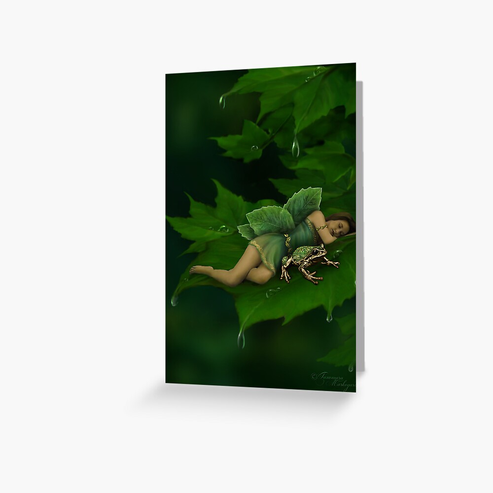 A Fairy Garden Nap Greeting Card