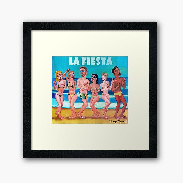 Vista previa del artículo con la obra «La fiesta», diseñado y vendido por Diego Manuel Rodriguez.
