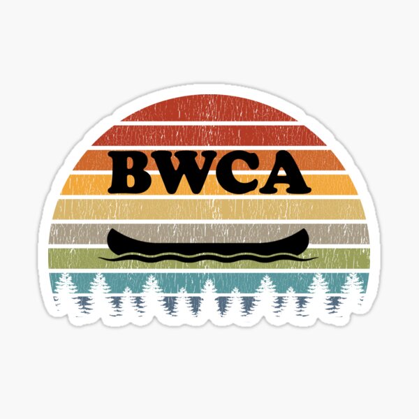 Vista previa del artículo con la obra «Diseño vintage de canoas y árboles BWCA», diseñado y vendido por GnarlyGarb.