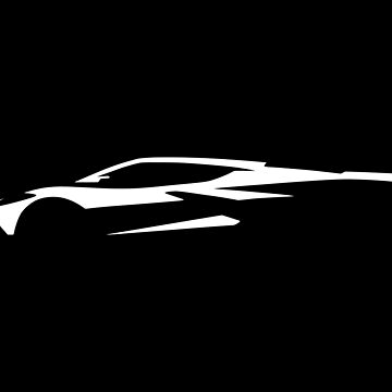 Artwork thumbnail, Chevrolet Corvette C8 Silhouette - White by pr0xy