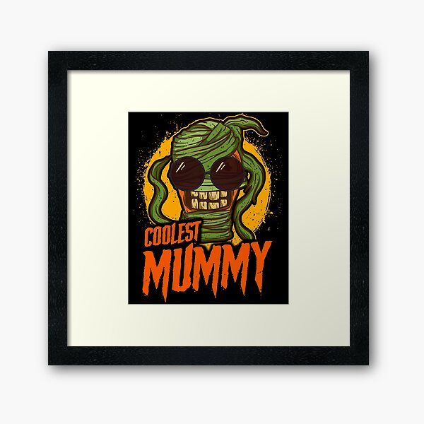 Funny Halloween Coolest Mummy Framed Art Print