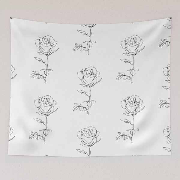 Item preview,  Minimalistic Black and White Rose designed and sold by brabikate.