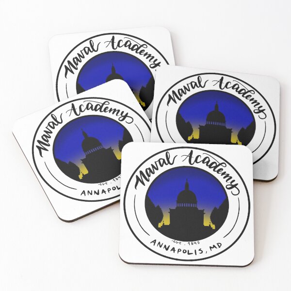naval academy patch Coasters (Set of 4)