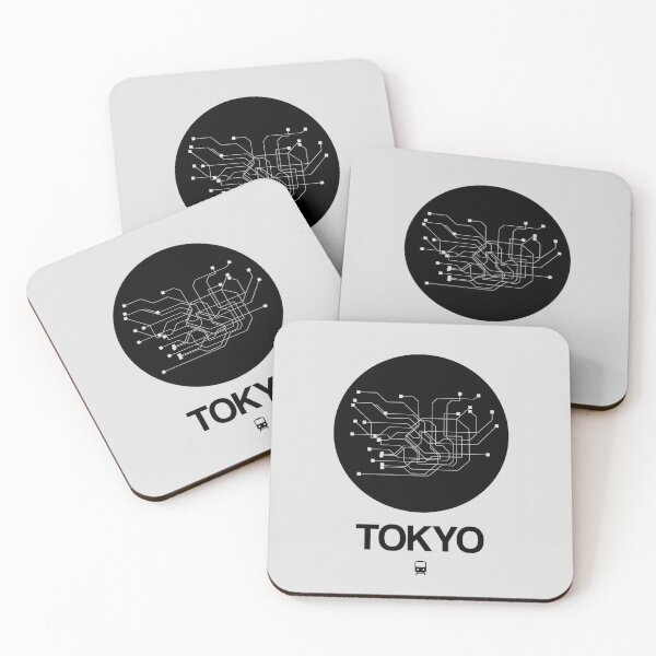 Item preview, Tokyo Black Subway Map designed and sold by Irina March.