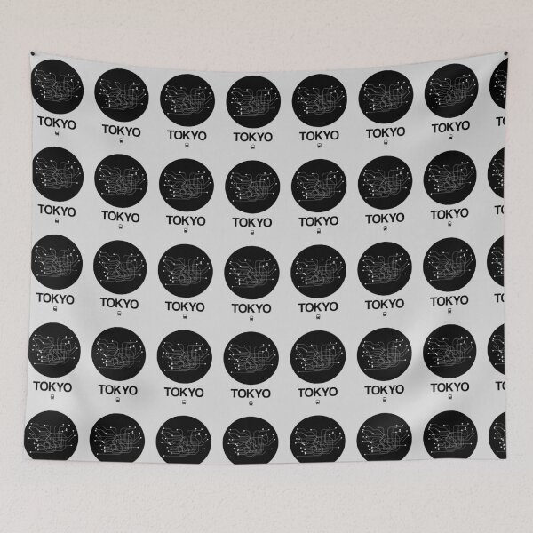 Item preview, Tokyo Black Subway Map designed and sold by Irina March.