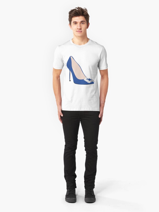 Alternate view of Designer Blue Heel Slim Fit T-Shirt