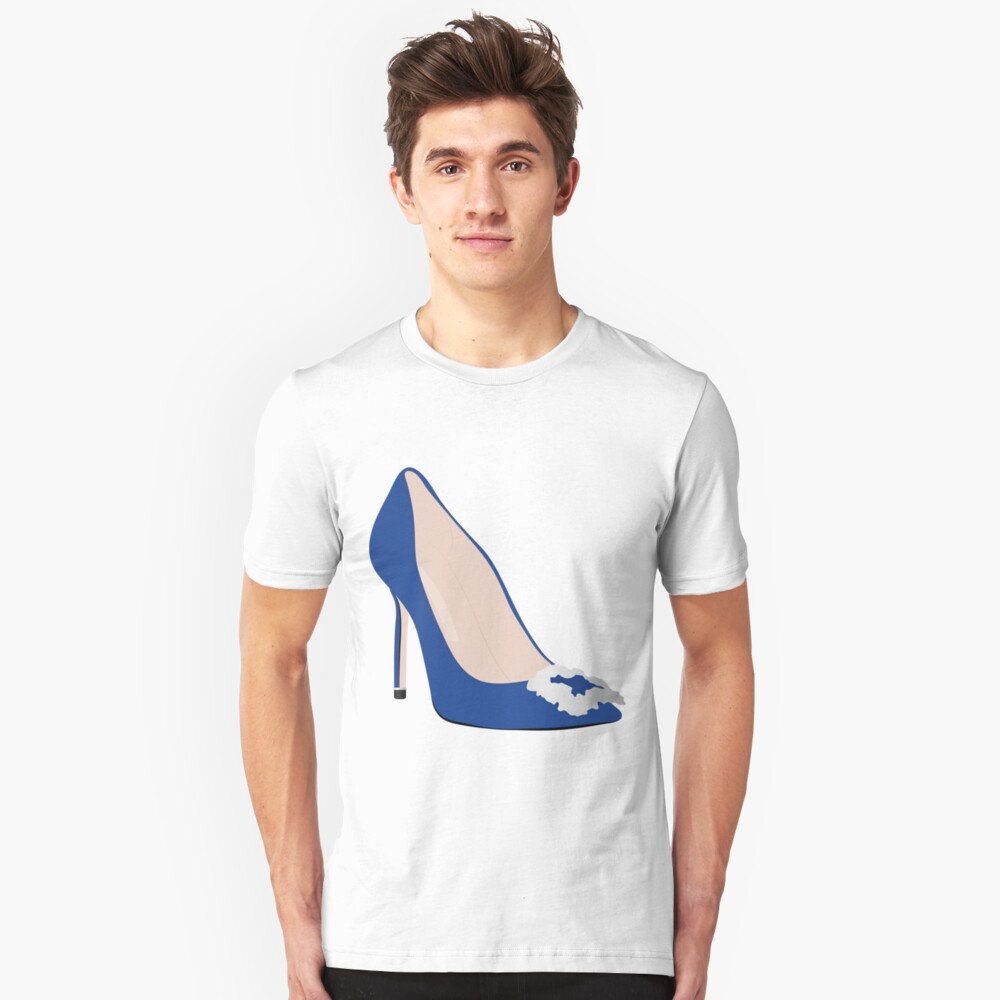 Designer Blue Heel Slim Fit T-Shirt