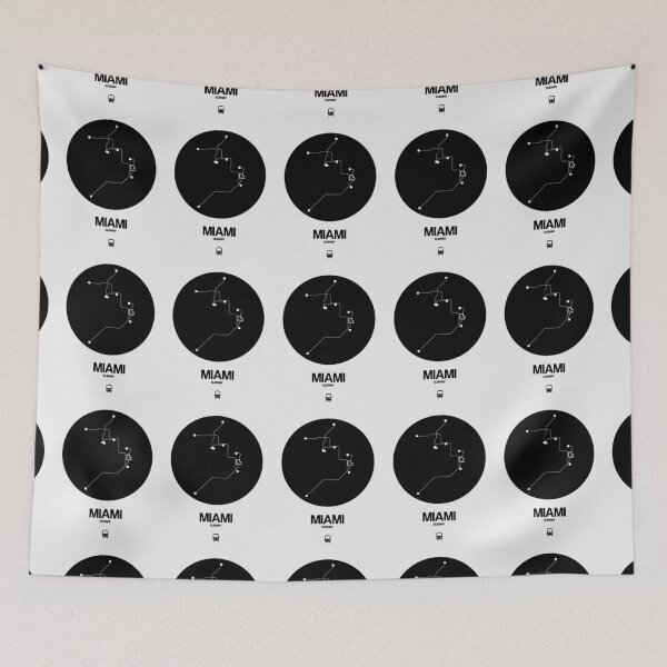 Item preview, Miami Black Subway Map designed and sold by Irina March.