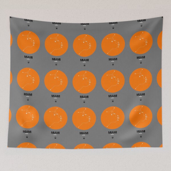 Item preview, Miami Orange Subway Map designed and sold by Irina March.