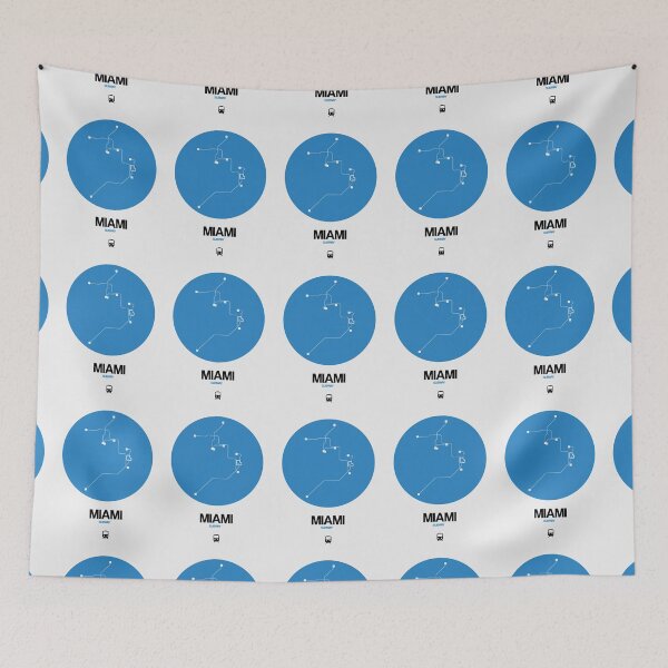 Item preview, Miami Blue Subway Map designed and sold by Irina March.