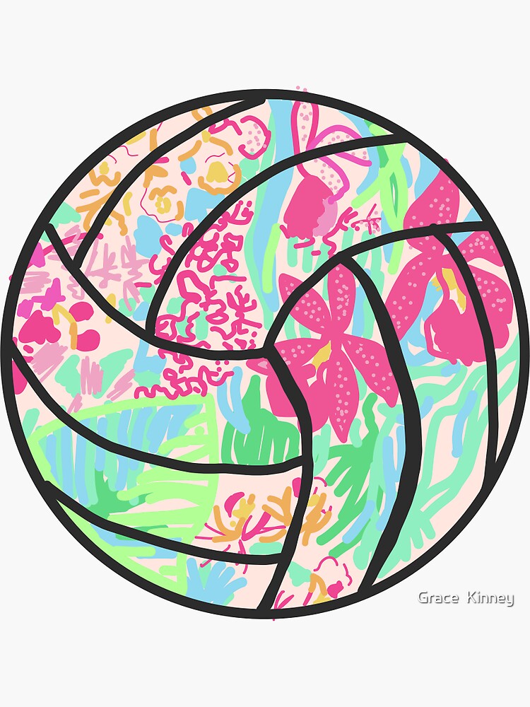 "volleyball aesthetic )" Sticker for Sale by gracekinney097 Redbubble