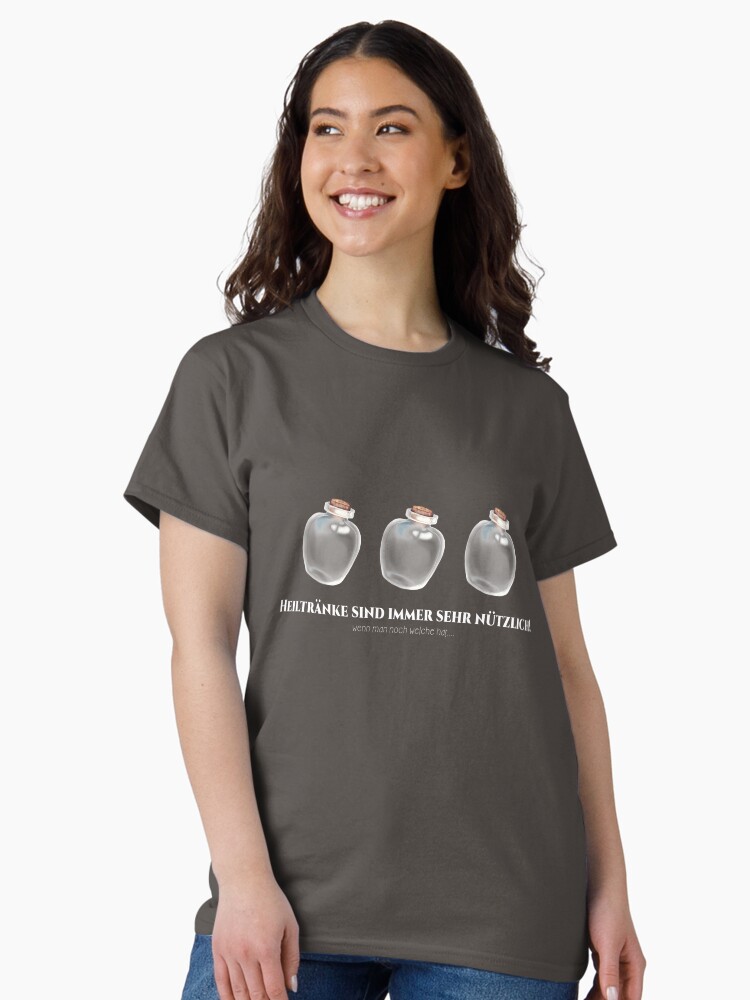 Thumbnail 2 of 7, Classic T-Shirt, Healing potions are useful designed and sold by Mammut-Merch.