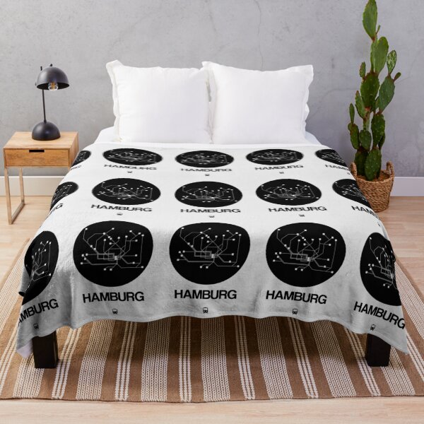 Item preview, Hamburg Black Subway Map designed and sold by Irina March.