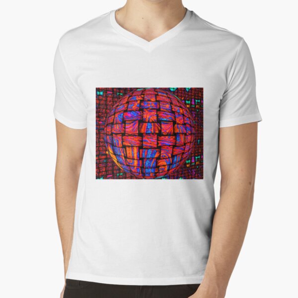 Die Kugel vor der Wand T-Shirt mit V-Ausschnitt