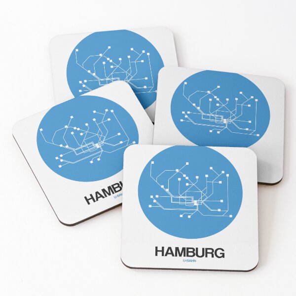Item preview, Hamburg Blue Subway Map designed and sold by Irina March.