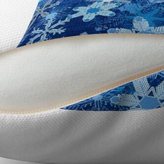 Alternate view of Snowflakes in Blues Throw Pillow