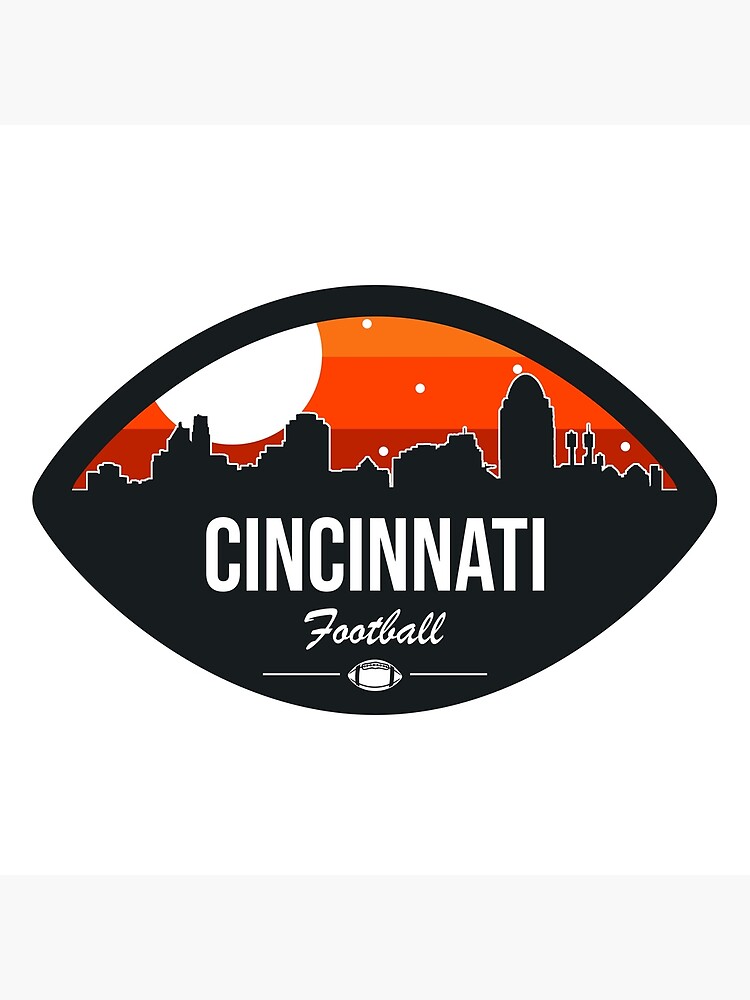 "Cincinnati Football Skyline Badge" Poster by SSFootball Redbubble