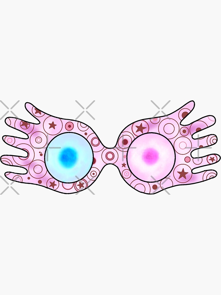 Luna Lovegood Glasses Sticker Sticker By Kylee Massey