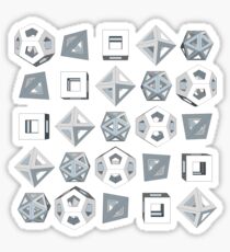 gmtrx légalement squelette solides platoniques v1 matrice autocollant